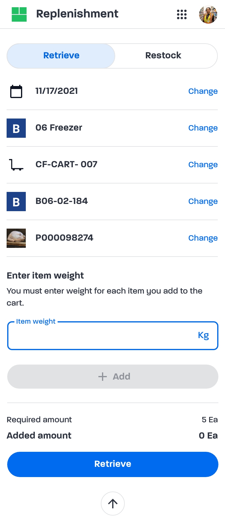 Item is variable weight